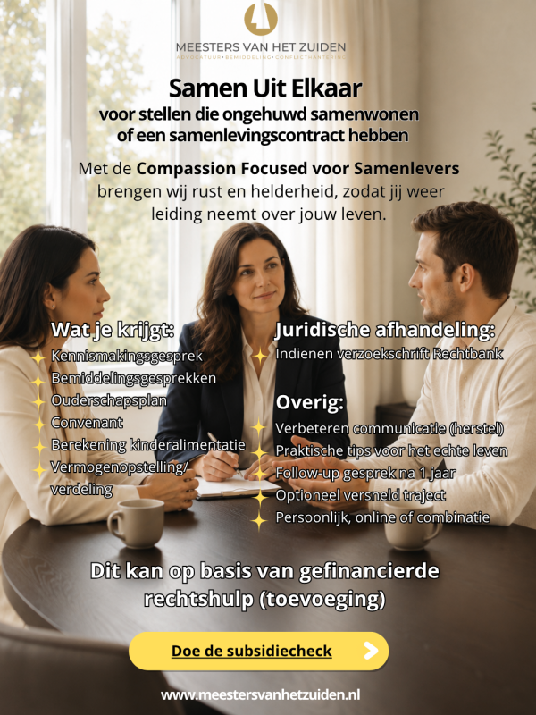 Uit elkaar als samenwoner?
